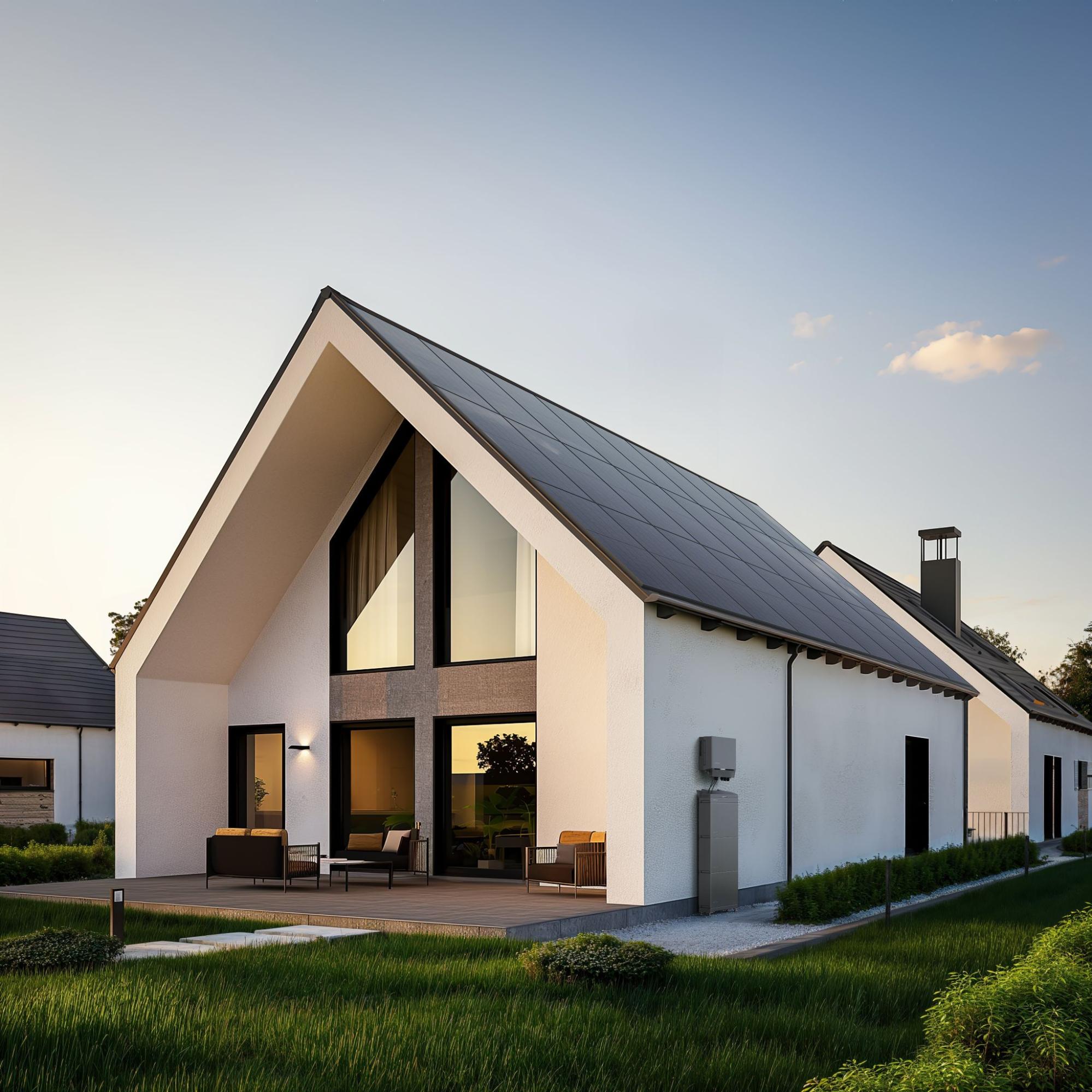 Residential home with PowerOcean (Triple-Phase) installed on exterior