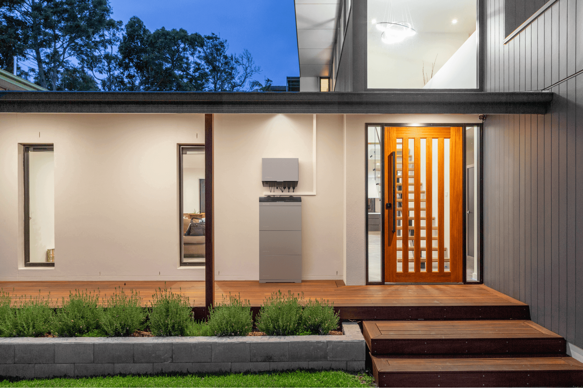 EcoFlow PowerOcean (Three-Phase) installed on wall of home
