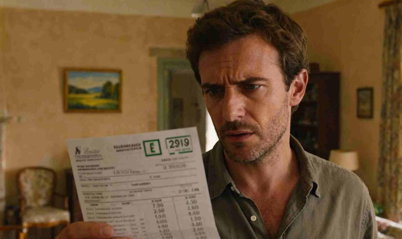 Un homme regarde la facture