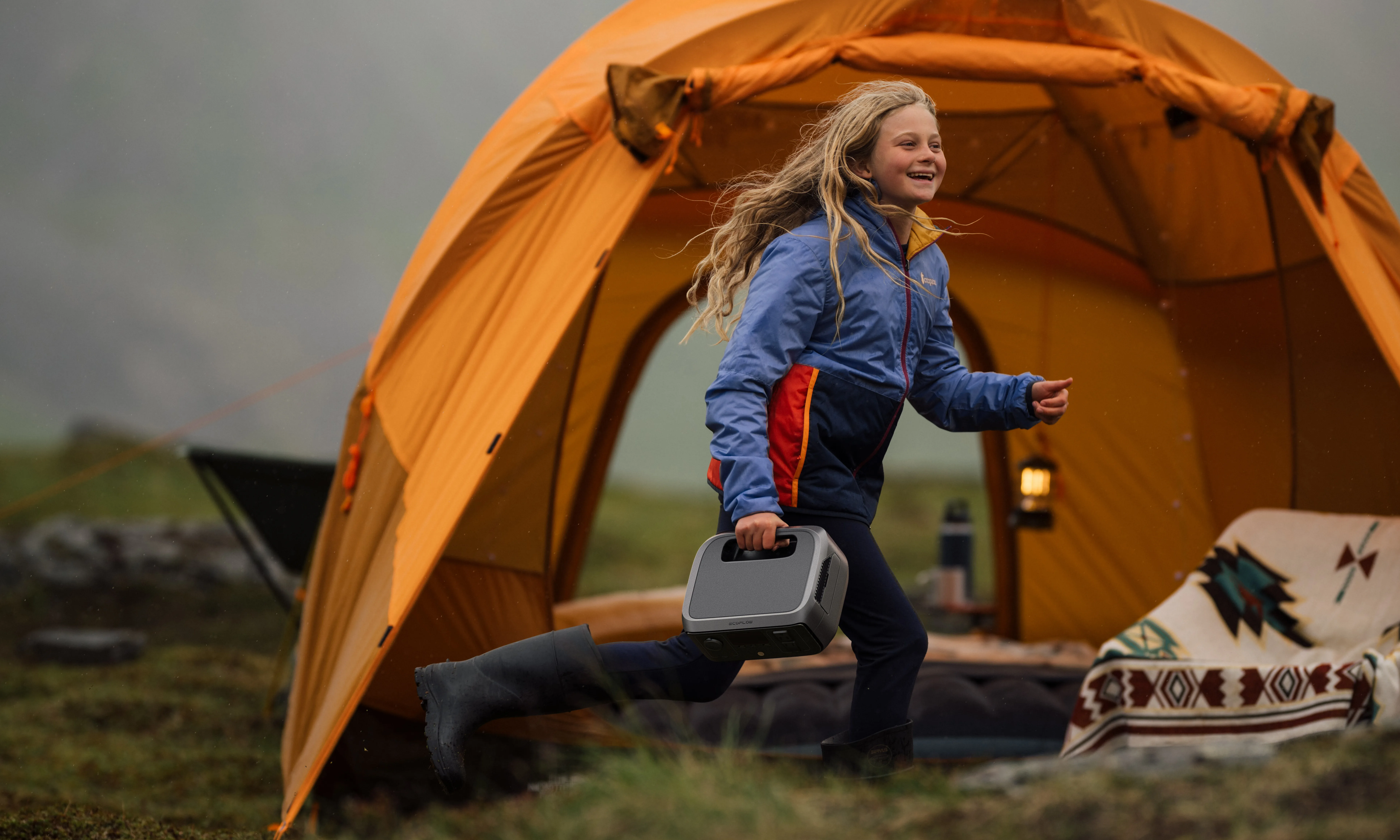 Relax nei bagni termali con dispositivi alimentati da EcoFlow RIVER 3.