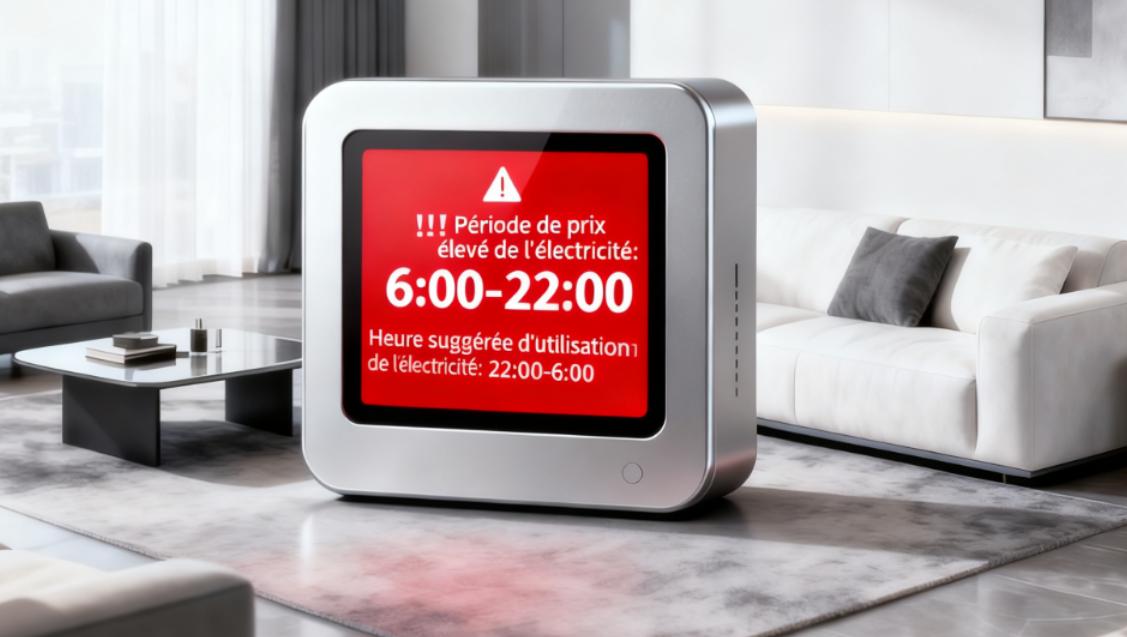 Jours rouges Rappel de durée d'utilisation de l'énergie