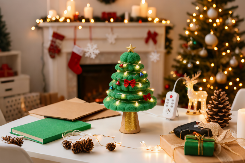 Weihnachtsbaum mit Lichterkette