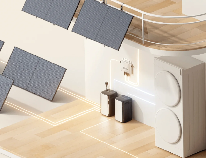 Balkonkraftwerk mit Speicher