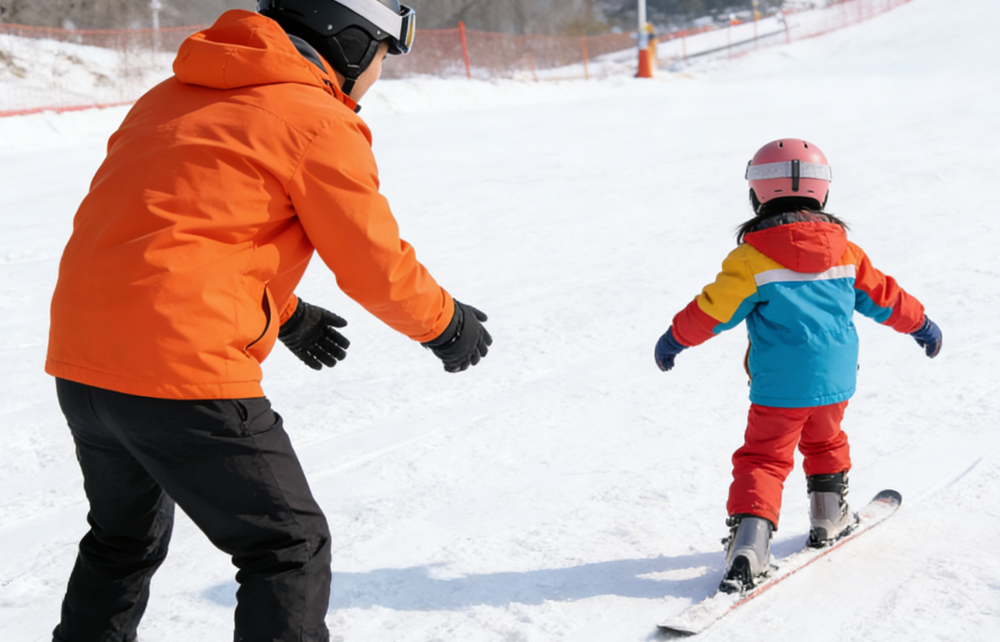 Kindern das Skifahren beibringen