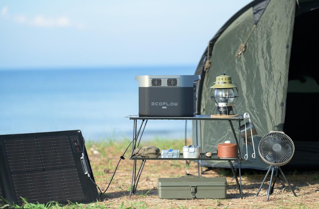 Solarpanel mit Powerstation