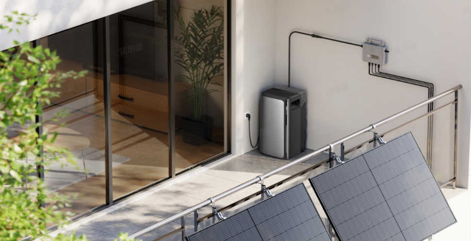 Balkonkraftwerk mit Speicher