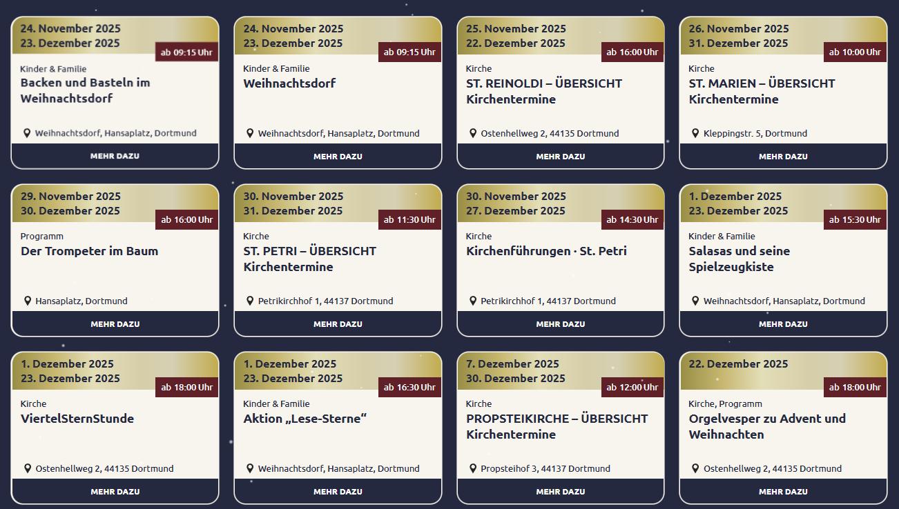 Informationen zur Weihnachtsmarkt Dortmund