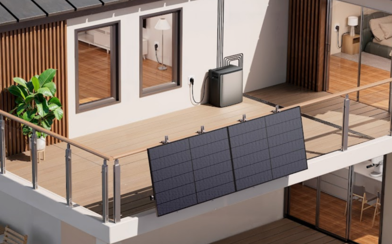 Balkonkraftwerk mit Speicher