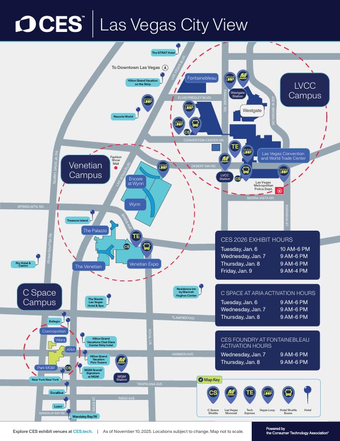 CES 2026 Veranstaltungsübersichtsplan