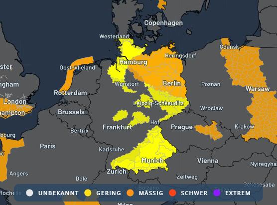 Deutschland gibt Unwetterwarnung vor starkem Schneefall heraus