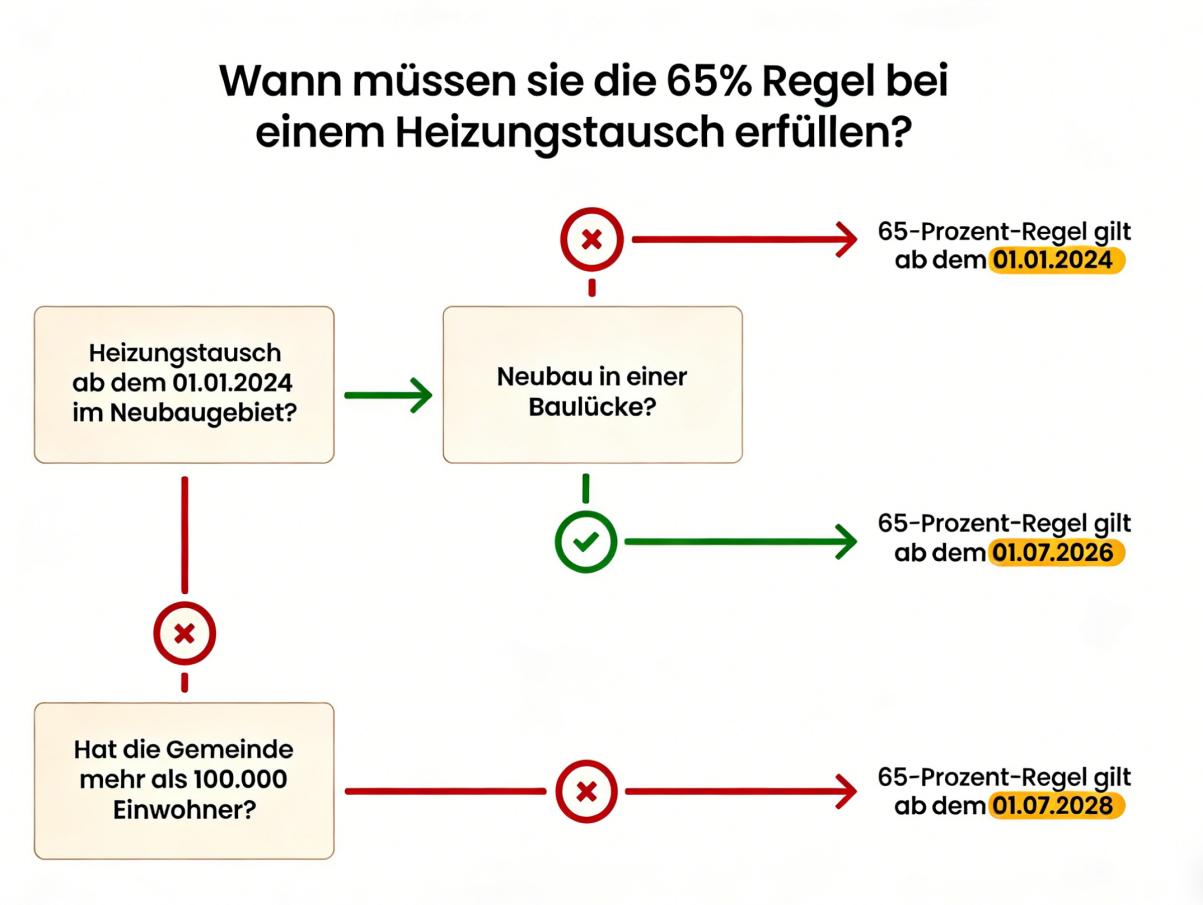Zeitplan für die Umsetzung des Heizungsgesetzes
