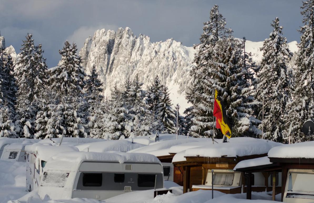 Wintercamping im Camping Jaunpass