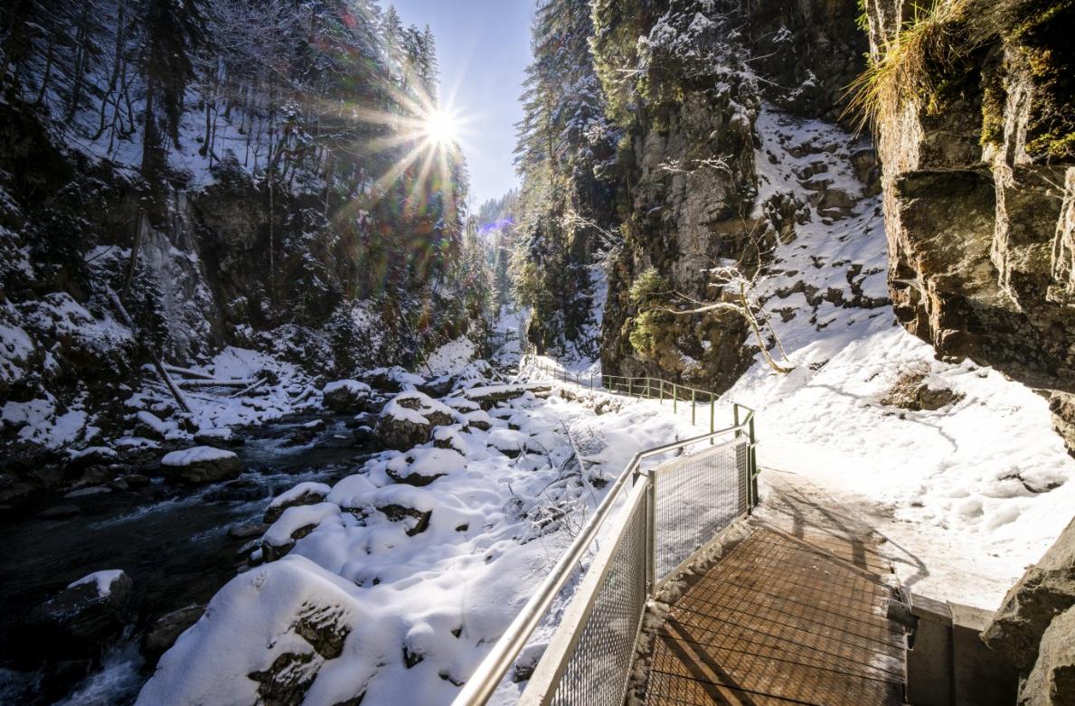 Winterwandern Oberstdorf im Breitachklamm