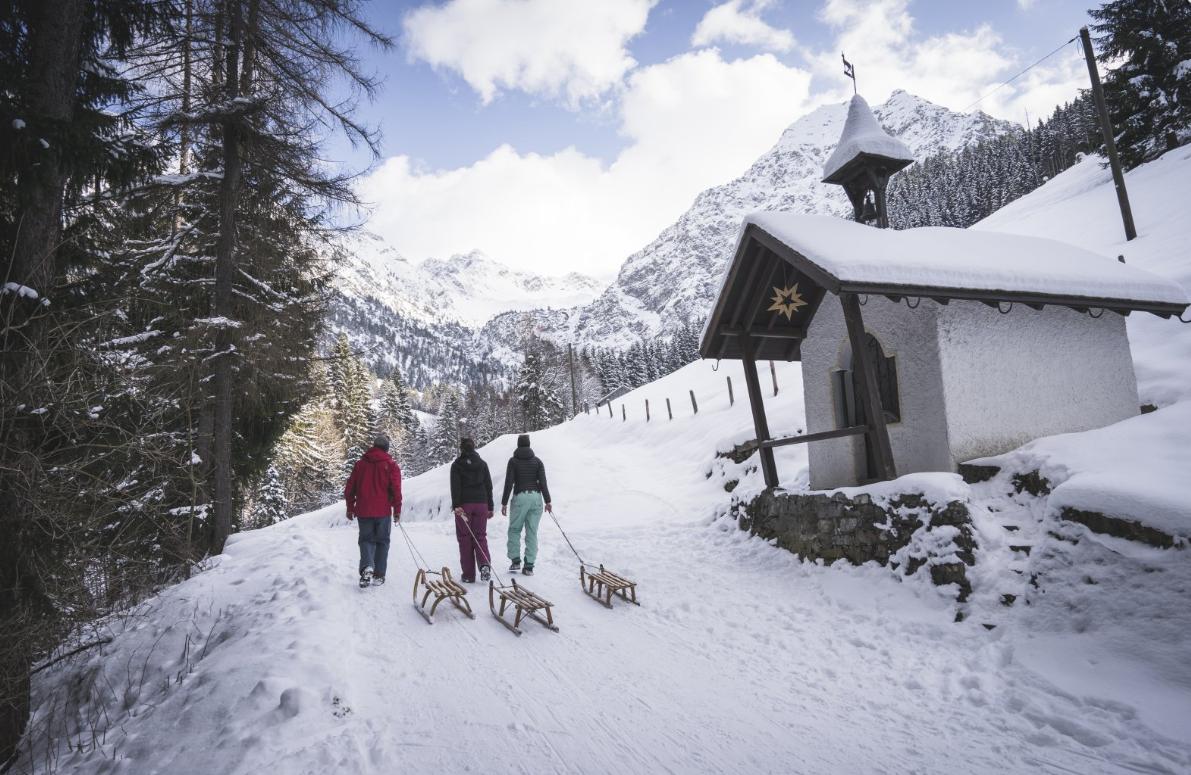 Winterwandern Oberstdorf im Zur Gaisalpe