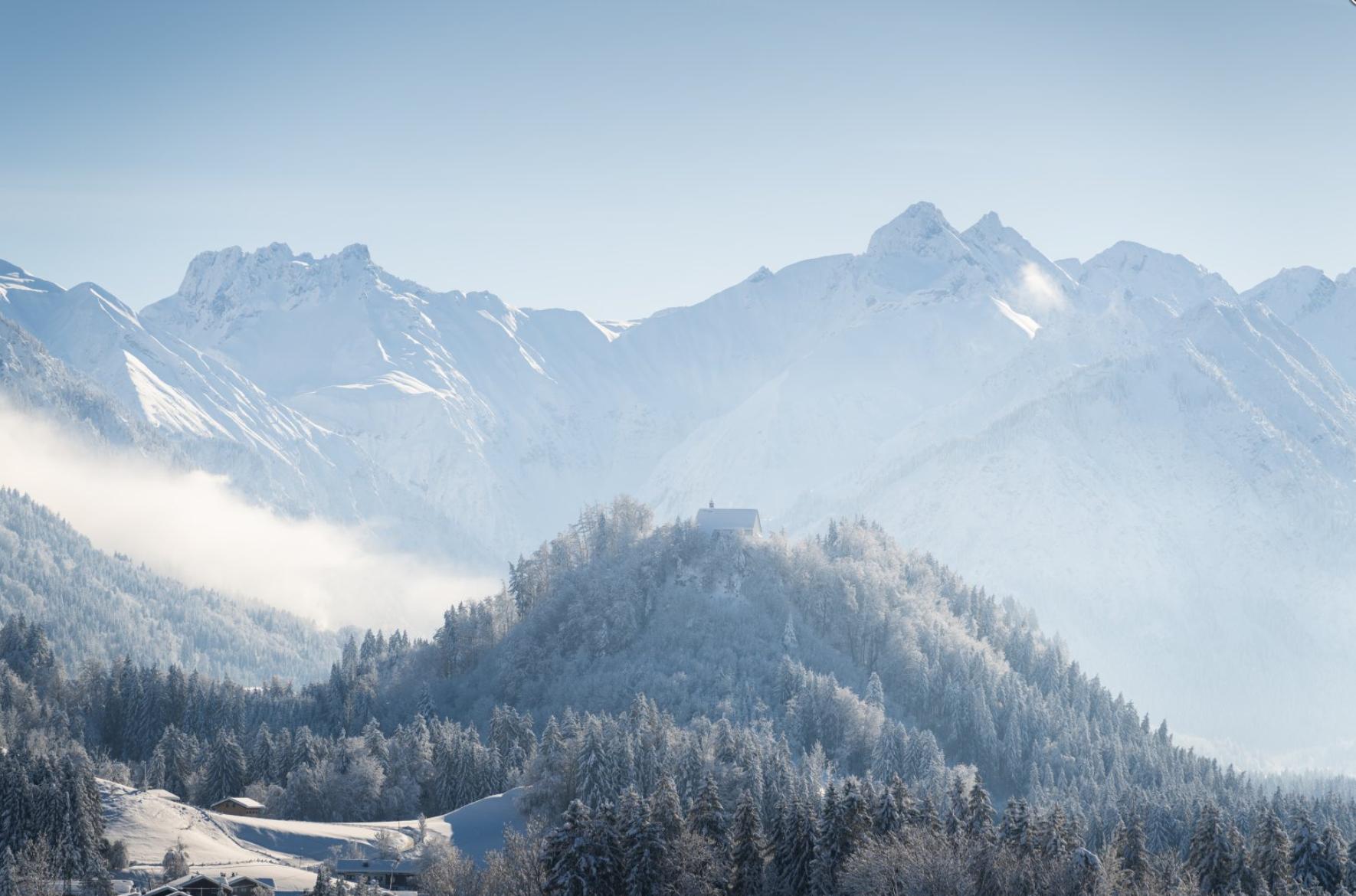 Winterwandern Oberstdorf im Schöllanger Burg