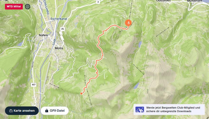Schneeschuhwanderung im Filzbach-Nüenalp- Mullernberg-Naturfreundehaus Fronalp