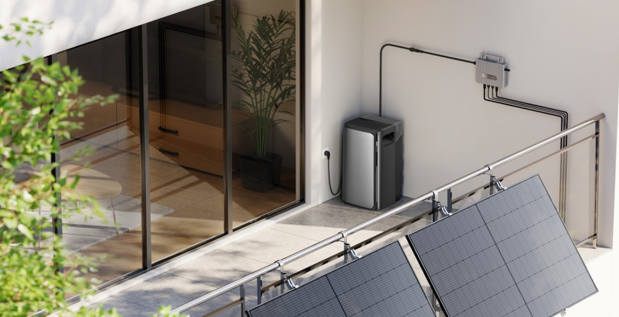 Balkonkraftwerk mit Speicher