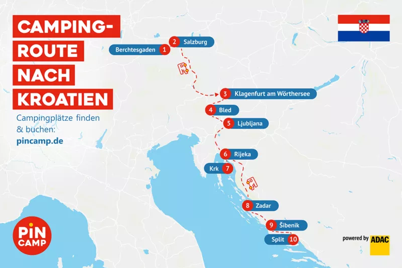 Berchtesgaden-Split Wohnmobil-Urlaubsroute
