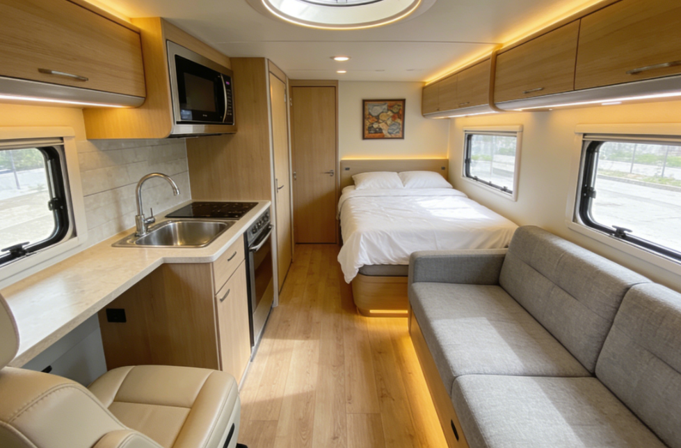 Aménagement intérieur du camping-car