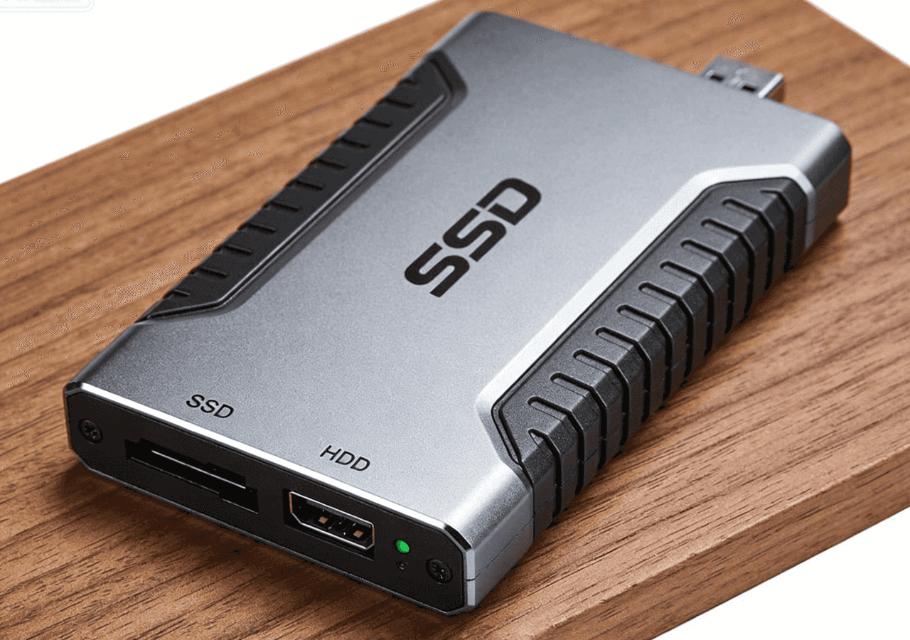 Compact external storage (SSD/HDD)
