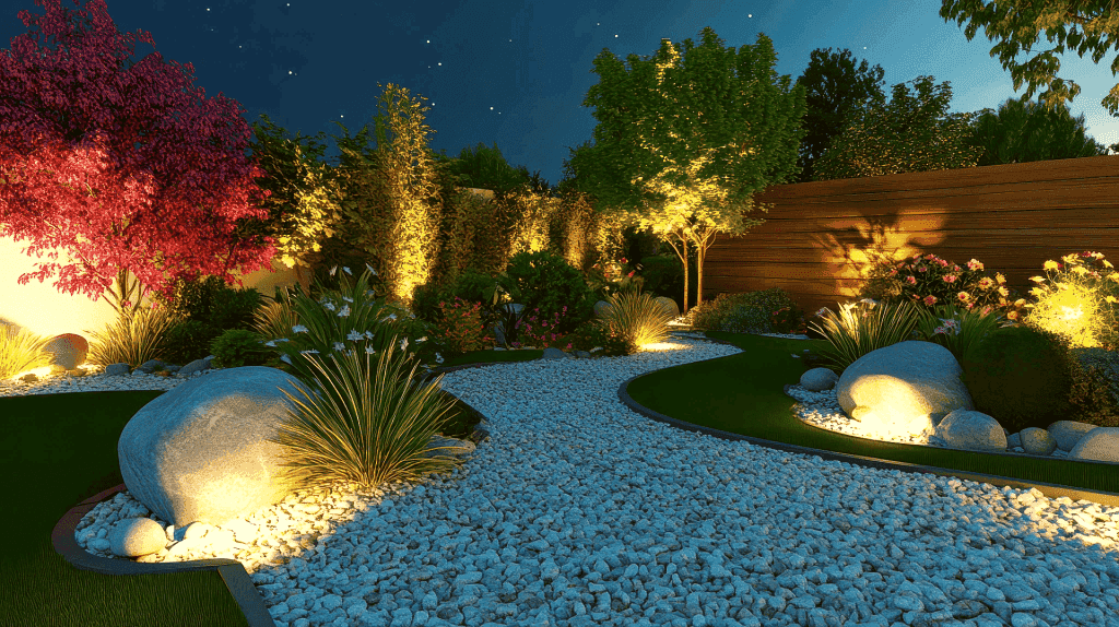 Nighttime landscape lighting