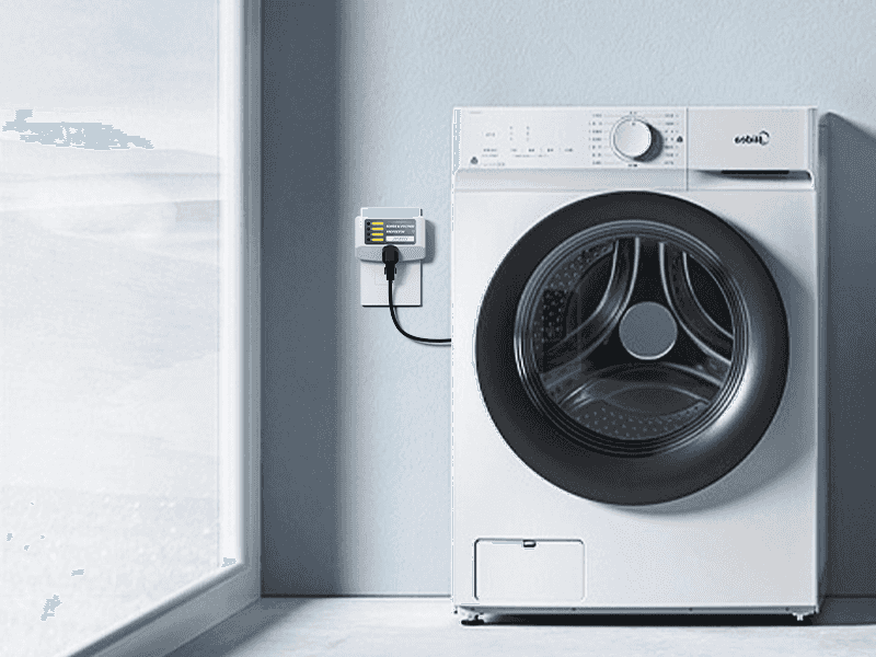 Washing machine with surge protector