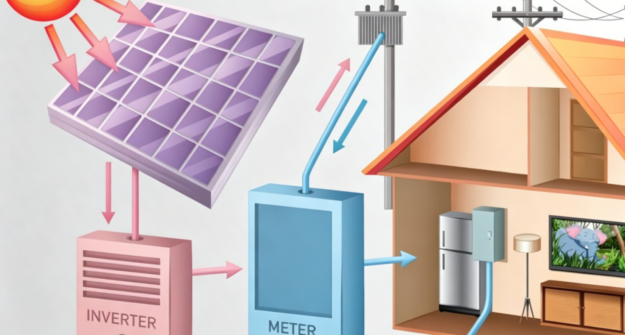 Schéma de fonctionnement du routeur solaire