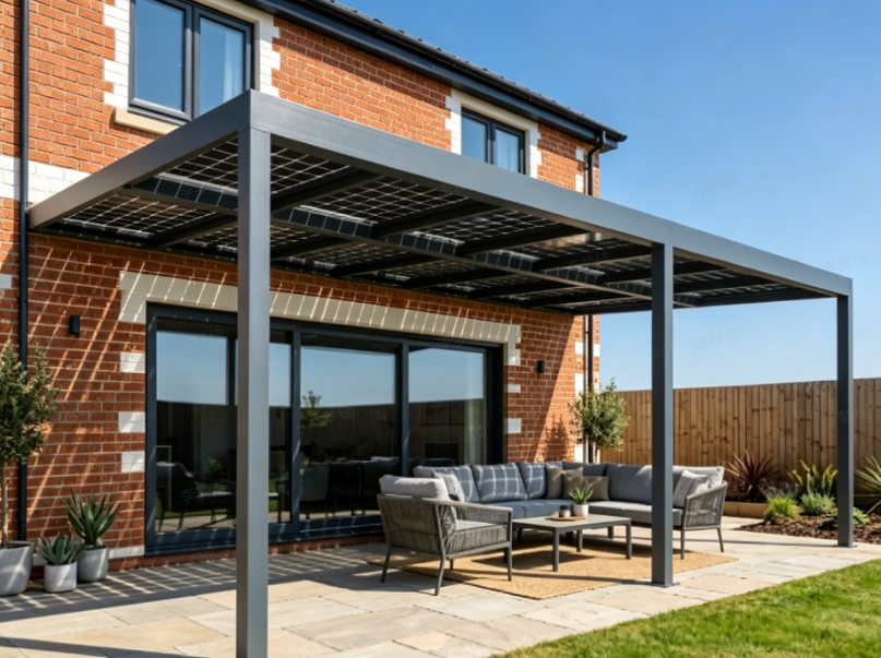 Familles avec pergola solaire installée