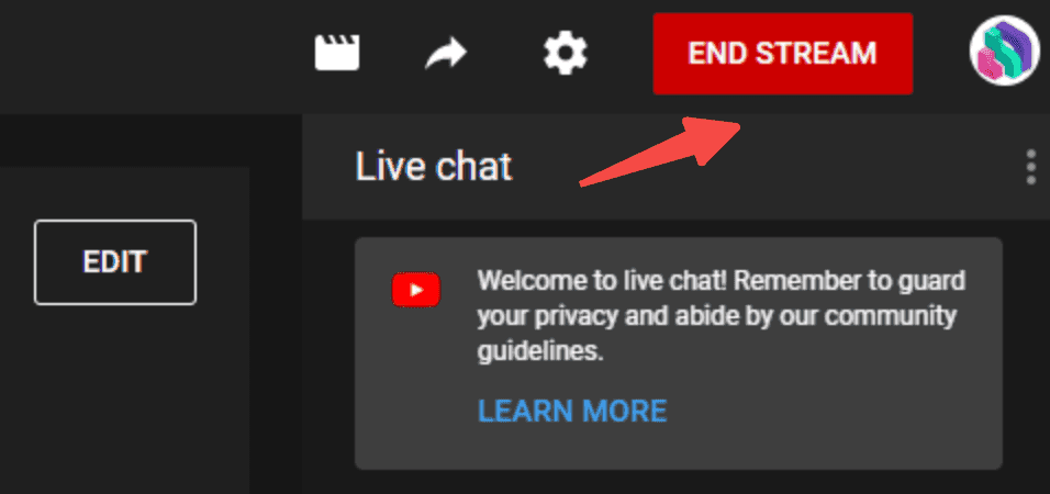 End stream and review performance