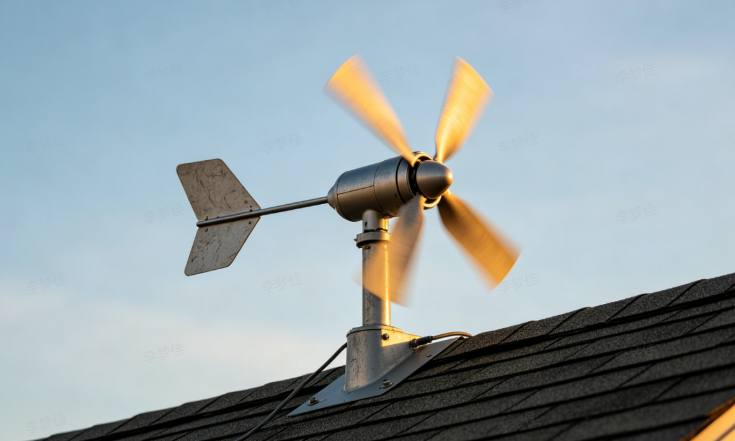 Une petite éolienne permet de produire de l’électricité