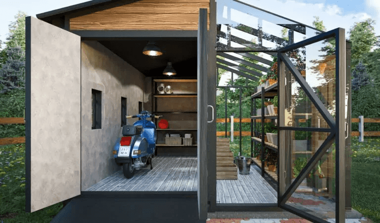  Greenhouse shed combo for multi-fucntion use