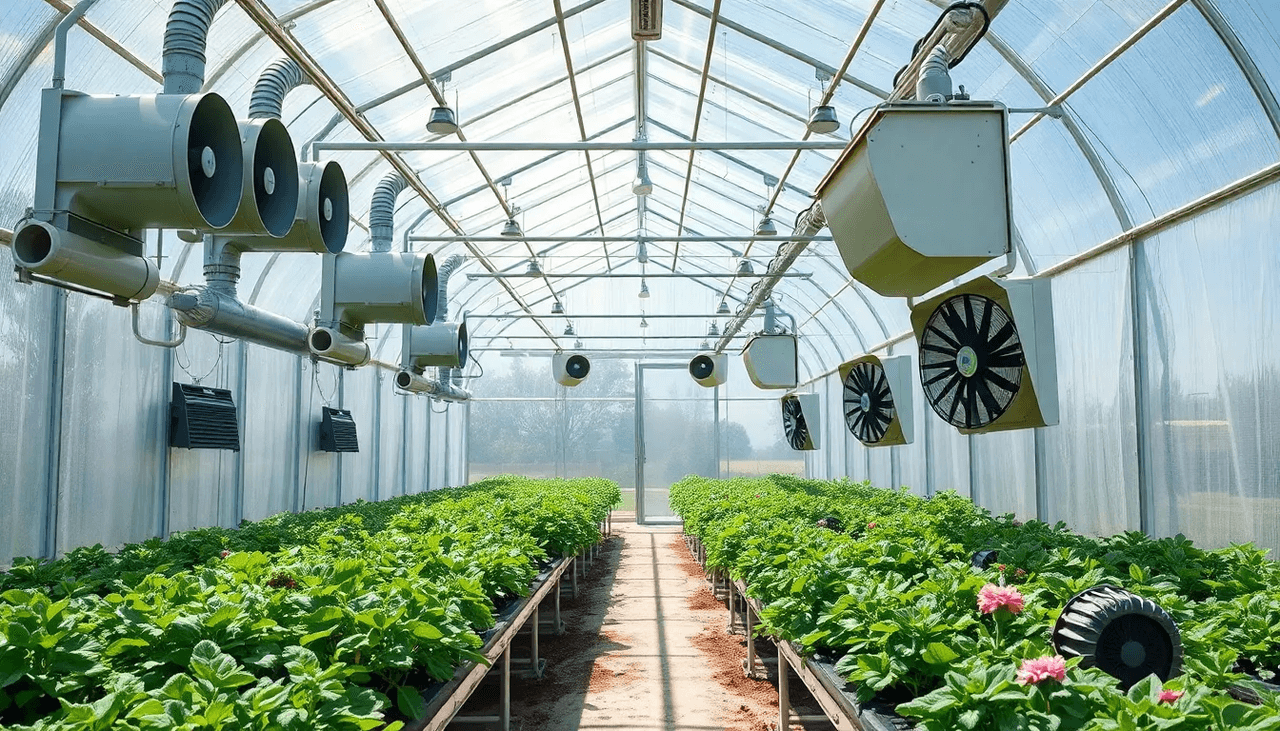 Ventilation and air flow system in a greenhouse combo with shed