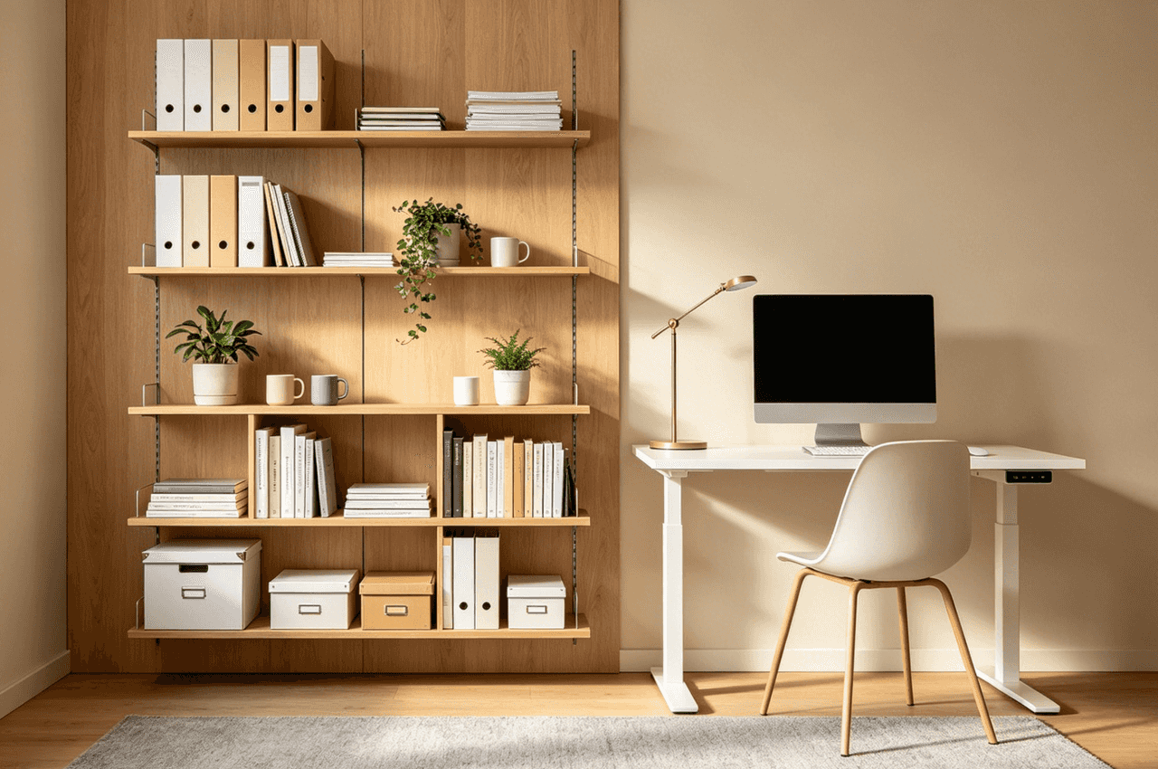 Wall storage ideas to free up desk space