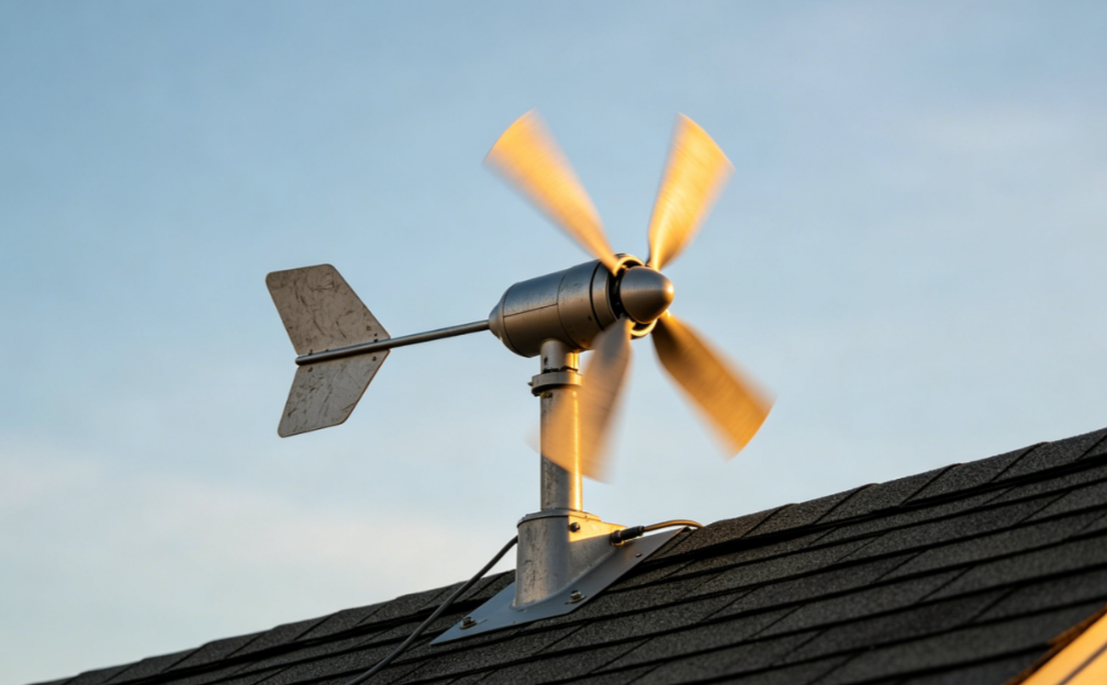 Une petite éolienne permet de produire de l’électricité