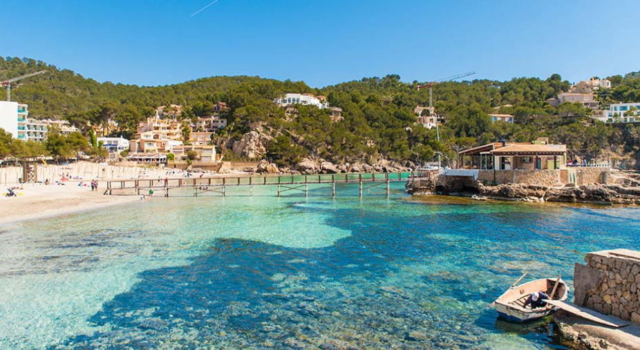 El hermoso paisaje de Camp de Mar Beach