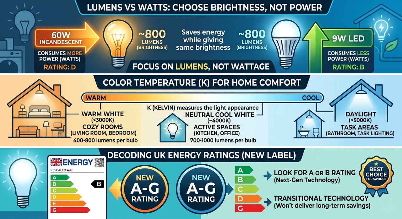 Energy-saving LED light bulbs technical jargon simplified