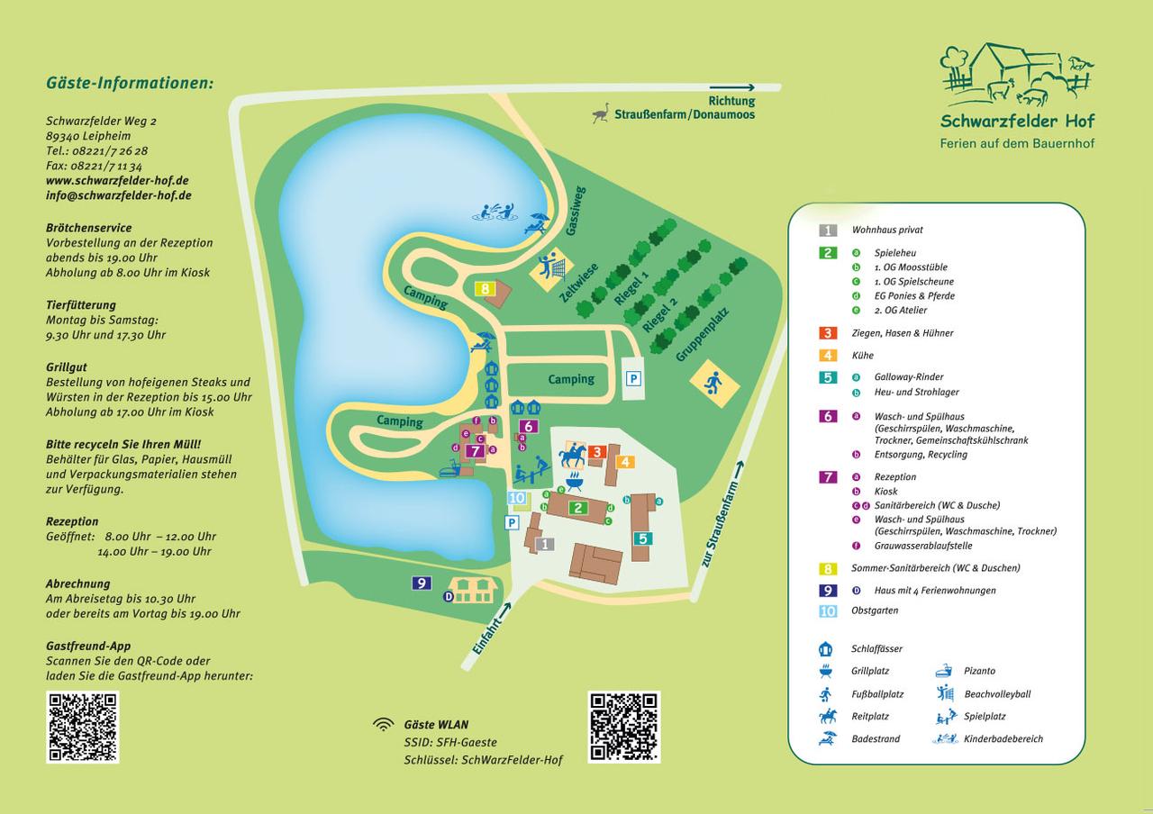Lageplan des Campingplatzes