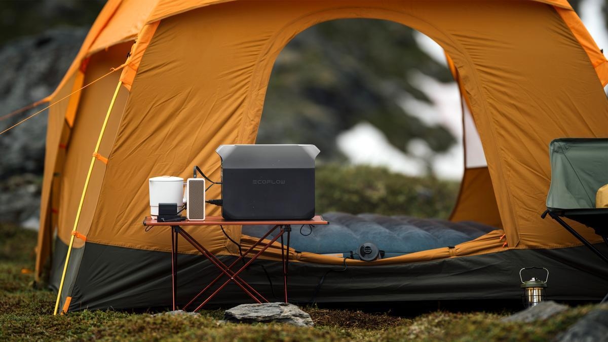station électrique camping tente nature