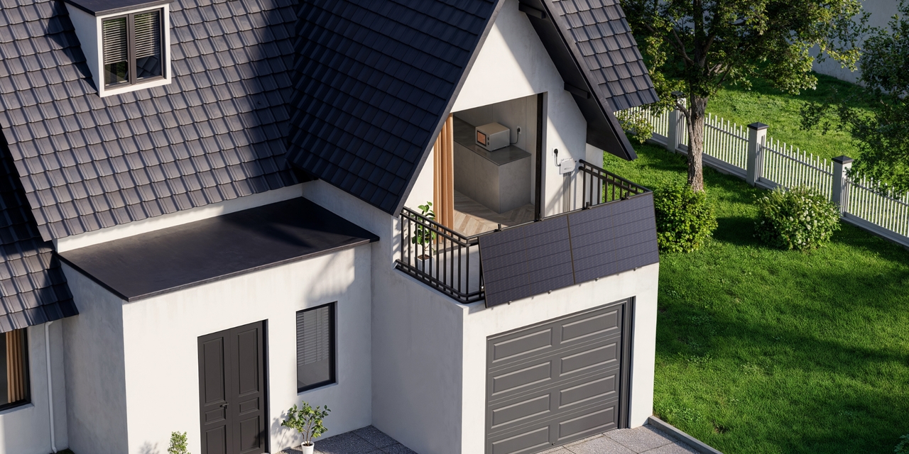 PV-Inselanlage mit Netzumschaltung