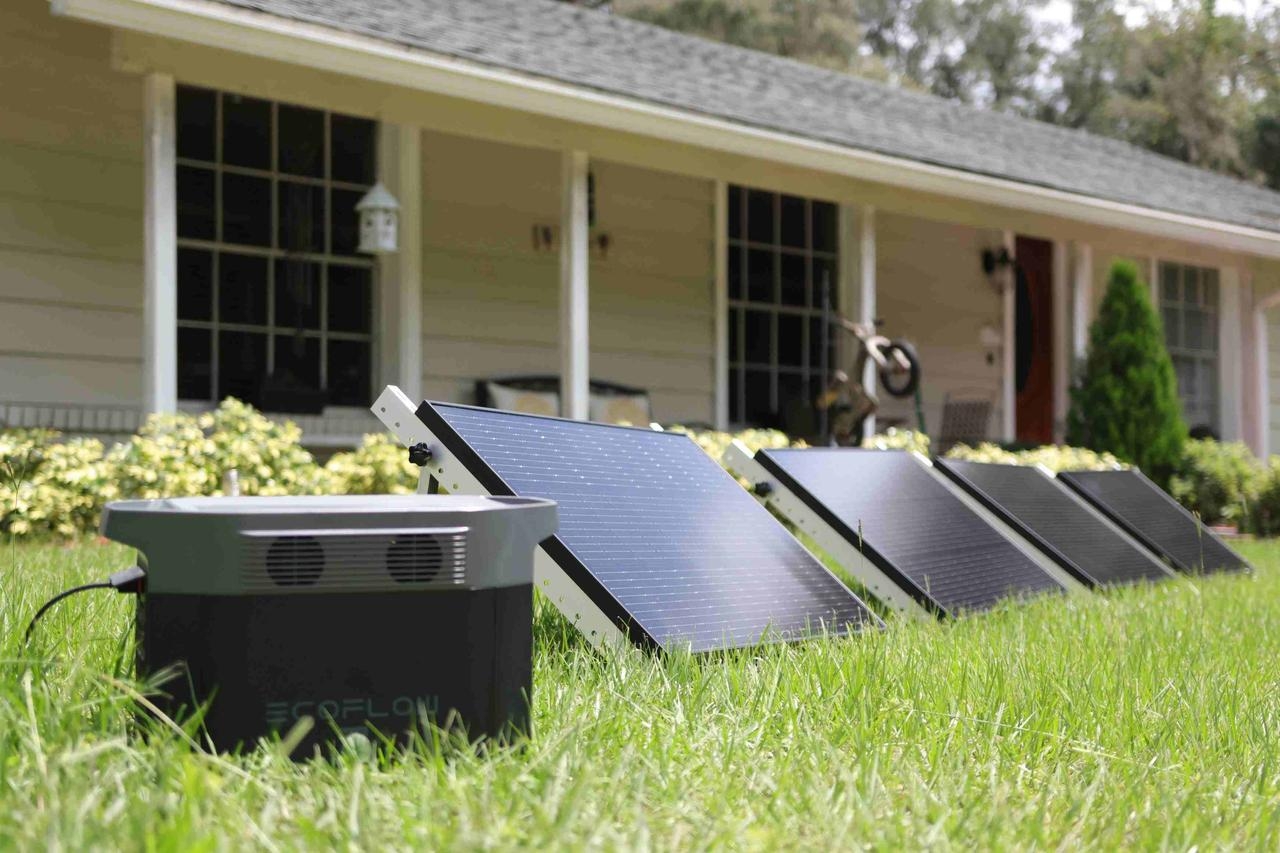 PV Anlage im Gartenbereich