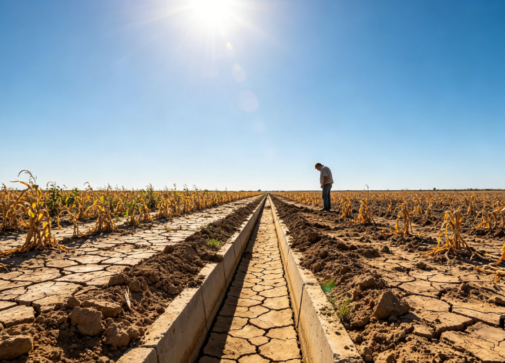 Sequía causada por ola de calor España