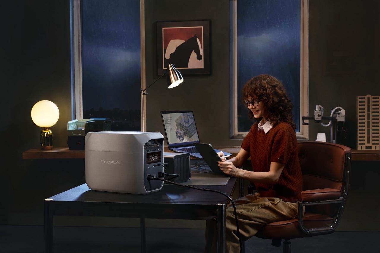 Homeoffice Arbeitsplatz mit Batteriespeicher gesichert