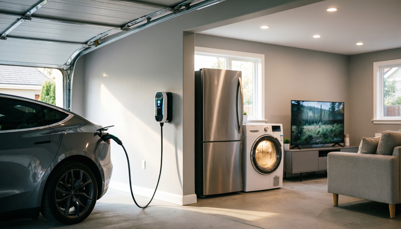 Household electricity demand increasing due to EV charging and daily energy usage