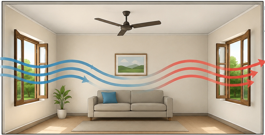 Natural airflow ventilation